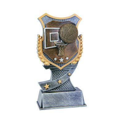 Basketball Shield Resin Trophy