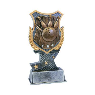Bowling Shield Resin Trophy