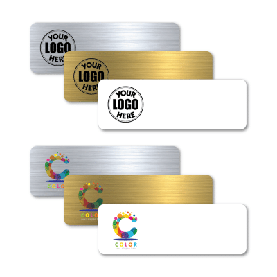 Business Name Tags with Logo only Bulk Pricing