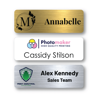 Full Color Business Name Tags with Logo