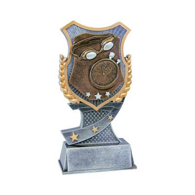 Swimming Shield Resin Trophy