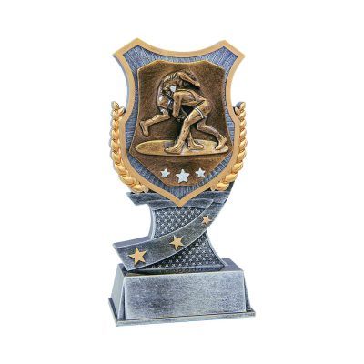 Wrestling Shield Resin Trophy
