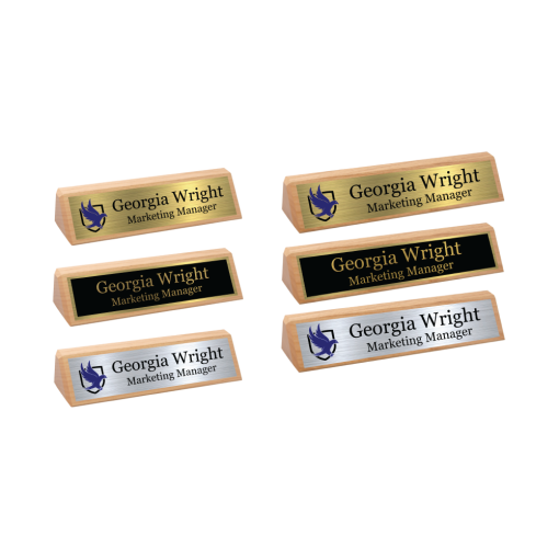 Custom Desk Wedge Name Plate - Image 2
