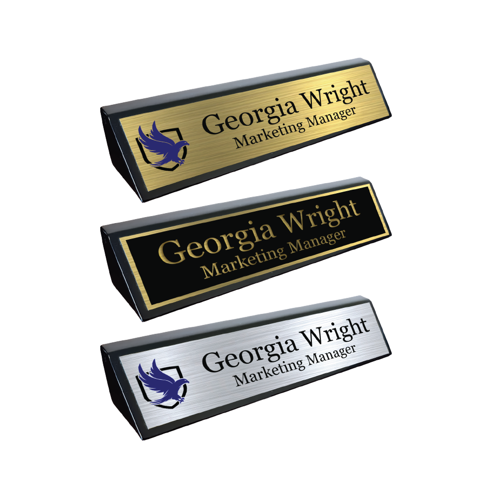 Custom Desk Wedge Name Plate - Image 3