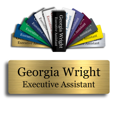 Custom Engraved Name Tag 1" x 3" Personalized Badge