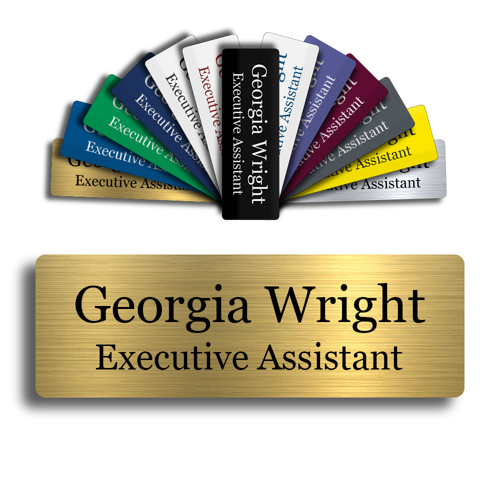 Custom Engraved Name Tag 1" x 3" Personalized Badge