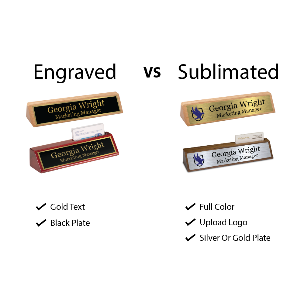 Custom Desk Wedge Name Plate - Image 4
