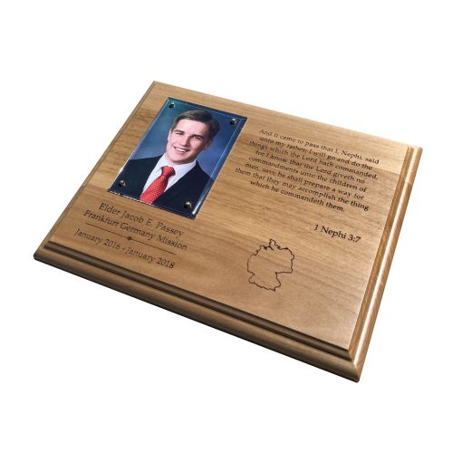 Laser Engraved Mission Plaque with Photo