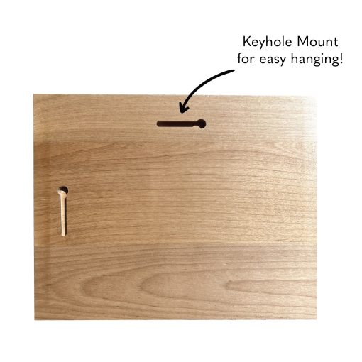 Back of Missionary Plaque showing keyhole mounting