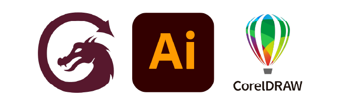 lightburn, adobe illustrator , CorelDRAW
