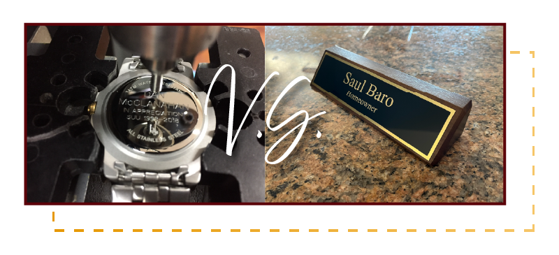 vs Diamond Engraving vs Laser Engraving