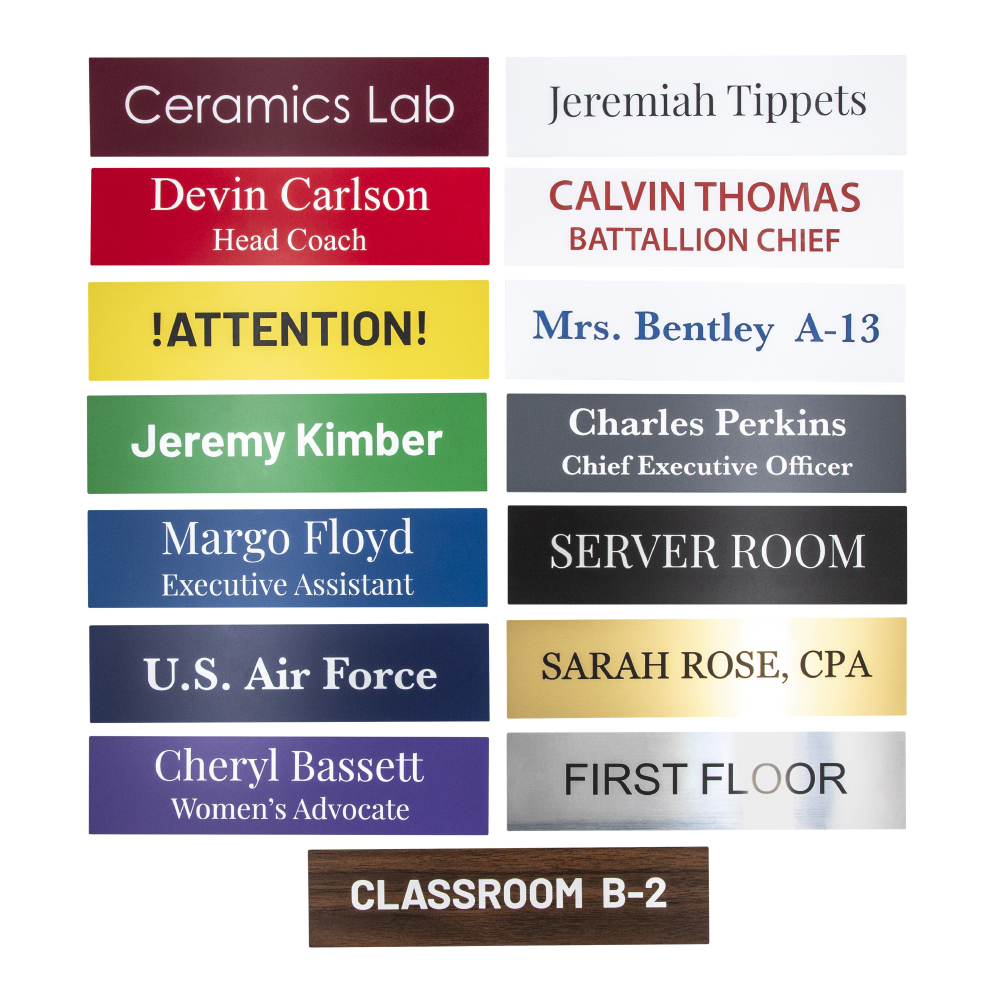 Custom Desk Name Plate Holder, Wall Mount Office Sign - Image 10