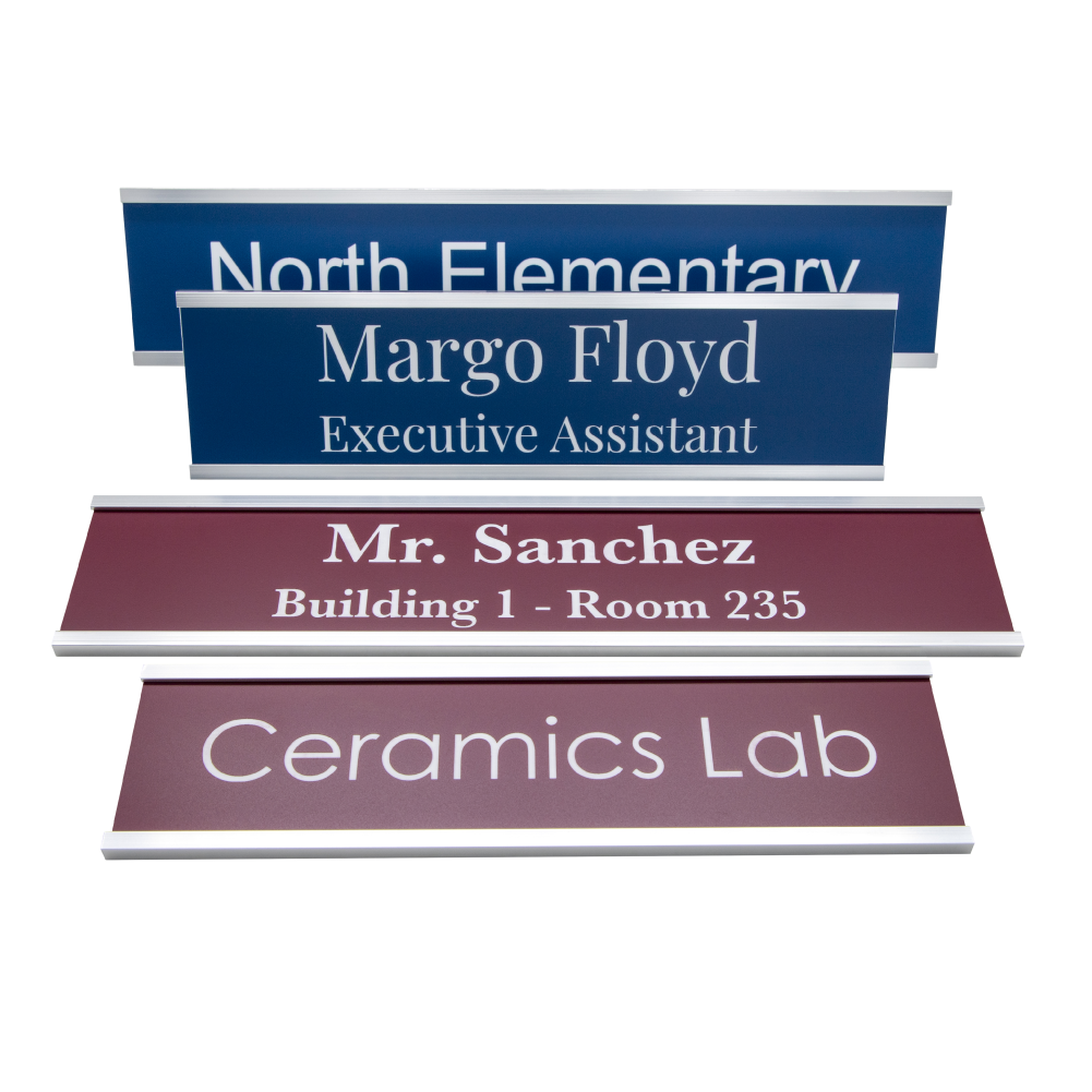 Custom Desk Name Plate Holder, Wall Mount Office Sign - Image 6