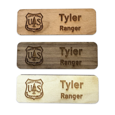 Wood Name Tags